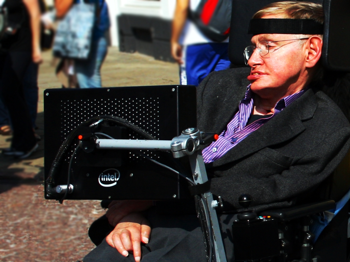 Пациент с боковым амиотрофическим синдромом Stephen Hawking